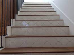 Tile Risers On Stairs Stairs Painted Stairs Tiled Staircase