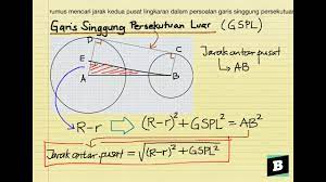 Persamaan garis singgung lingkaran brainly. Rumus Mencari Jarak Kedua Pusat Lingkaran Dalam Bab Garis Singgung Lingkaran Kelas8 Itu Apa Youtube