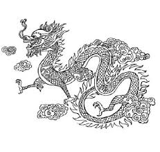 Complicated dragon coloring page png free download; Drawing Realistic Chinese New Year Dragon Drawing