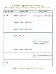 Expanded Form To Standard Form Worksheets Expanded Form Worksheets Expanded Form Standard Form Worksheet