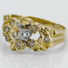 Check spelling or type a new query. 14k Yellow Gold Diamond Nugget Ring A V Pawn