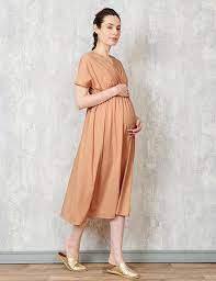 授乳服マタニティ ワイドショルダー ワンピース ナイティ 産前産後兼用 マタニティパジャマ マタニティウェア ブライドメイドドレス