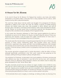 All four are set in trinidad. A House For Mr Biswas Phdessay Com