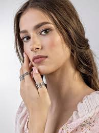 Otevřený ocelový prsten Madeline Silver Ring MCR23001S