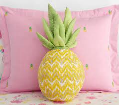 A throw pillow with a zipper makes it easy to wash the cover by removing the pillow form stuffing. Pineapple Shaped Decorative Nursery Throw Pillow Pottery Barn Kids