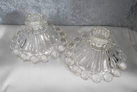 31% off hanging crystal glass candle table light lamp planting holder candle stick romantic dinner wedding 11 reviews cod. 1950s Vintage Candlewick Boopie Beaded Bubble Foot Glass Candle Holders Pair In X Sold Gallery