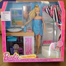 New Barbie Doll And Bathroom Furniture Set Doll Dream House Rare Com Imagens Bonecas Barbie Bonecas Barbie