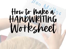 All rely on the visual representation of words. How To Make A Handwriting Worksheet Babbling Abby