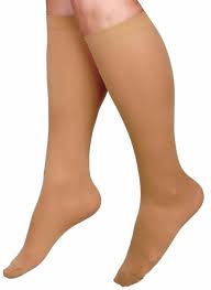 Curad Knee High Compression Hosiery Sizes E F Beige See Size Chart New Compression Hosiery Knee High Compression Socks Knee High Stockings