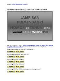 Format excel pengelolaan keuangan desa sesuai permendagri no 20 tahun 2018. Format Excel Lampiran Permendagri Nomor 20 Tahun 2018