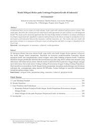 Kamus bahasa indonesia/tim penyusun kamus pusat bahasa. Pdf Model Mitigasi Risiko Pada Lembaga Penjamin Kredit Di Indonesia
