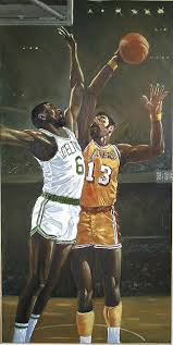 Bill Russell & Wilt Chamberlain - Dick Perez : Dick Perez