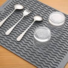 Maybe you would like to learn more about one of these? Buy Large 16 X 12 Silicone Dish Drying Mat Durable Dish Drainer Heat Resistant Non Slip Kitchen Pad Countertop Protector Easy Clean Dish Washer Safe Grey Online In Turkey B082r55b94
