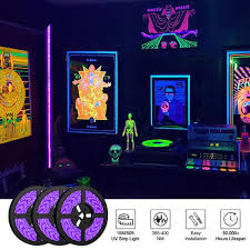 50ft Led Black Light Strip Flexible Uv Strip Light 12v Blacklight Ribbon Onforuleds