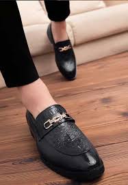 Black Buckle Croc Skin Pattern Slip On Dress Shoe In 2020 Dress Shoes Slip On Dress Shoe Dress Shoes Men