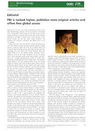 PDF) PBJ is ranked higher, publishes more original articles and offers free  global access