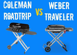 Folding steel legs and oversized wheels for compact storage; Weber Traveler Vs Coleman Roadtrip 285 No Contest Weber Grill Replacement Parts