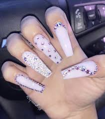 Follow Me For More Content Simple Acrylic Nails Long Acrylic Nails Coffin Fire Nails Pink nails with shiny butterflies. acrylic nails coffin