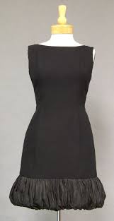 Black Crepe 1960 S Cocktail Dress W Taffeta Balloon Hem Vintage Fashion 1960s Outfits 1960s Dresses