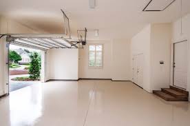 Garage One Of The Most Beautiful Garages You Will Ever See Featuring A Stained Concrete Floor Storage Space Large Win Garage Interior Stained Concrete Wood