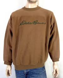 Vtg 80s 90s Galt Sand Brown Eddie Bauer Spell Out Logo Sweatshirt Crewneck 4x