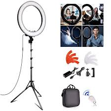 Fositan 18 Inch Led Ring Light Kit 18 Inches 48cm Outer 55w 5500k Dimmable 240 Led Ring Lighting Kit With 2m Light Stand Wo Light Ring Led Ring Light Led Ring