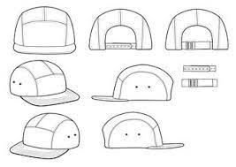 Camp Cap Vector Illustration Flat Sketches Template Technical Drawing Fashion Design Sketchbook Cap