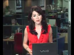 A newscaster is a person who reads the news on the radio or on television. Andrea Chow Channel Newsasia 13 Aug 2011 Youtube