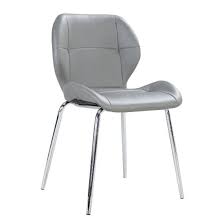 Darcy Dining Chair In Grey Faux Leather With Chrome Legs Furniture In Fashion Dining Chairs Leather Dining Chairs Dining Chairs Uk