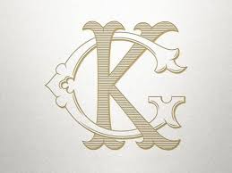 Wedding Monogram Design Gk Kg Wedding Monogram Digital Etsy In 2020 Monogram Design Monogram Wedding Design