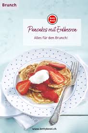 pancakes mit erdbeeren rezept lebensmittel essen rezepte kochen und backen