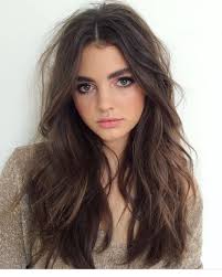 Long Natural Wavy Hair Brunette Centre Parting Long Hair Styles Long Wavy Hair Hair Styles