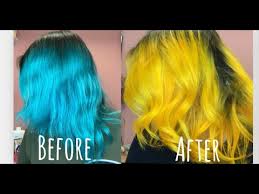 Real tiny when it's closed; From Blue Green To Yellow Hair In 1 Day Cruelty Free Youtube