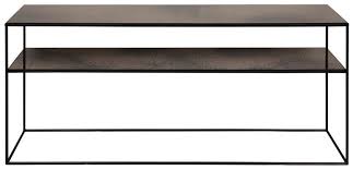 Console and sofa tables are a type of accent furniture that's mostly used in the living room. Notre Monde Bronze Copper Leaf Heavy Aged Mirror Rectangular Sofa Console Table Cfs Furniture Uk