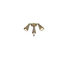 Hunter 54 inch contemporary ceiling fan, brushed nickel, led light kit & remote. Light Kit For Ceiling Fan Light Casafan 4 Antique Brass