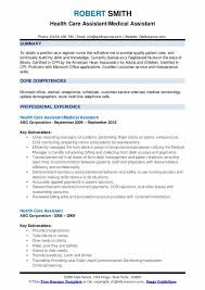 health care assistant resume samples qwikresume