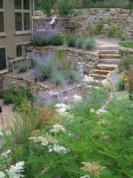 Hanggarten Gartenmauern Garten Steinmauer Garten