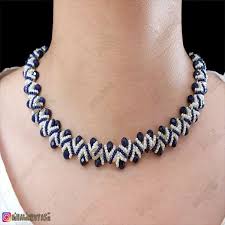 Mavi Prenses El Yapimi Boncuk Takim Taki Boncuk Kolyeler