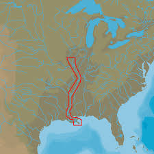 c map nt lower mississippi river electronic chart