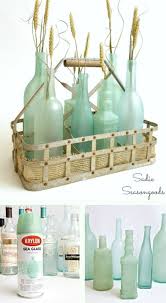 Glass Spray Paint Wine Bottle Crafts