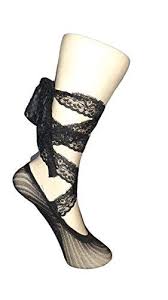 Fashiol Cute Women S Girl Black Mesh Short Ankle With String Tie Lace Socks Bow Tie Fishnet Socks Free Size Amazon In Clothing Accessories