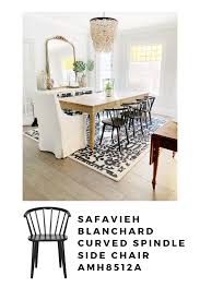 Safavieh Blanchard Curved Spindle Side Chair Palmandprep Farmhouse Dining Side Chairs Safavieh