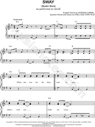 Michael Buble Sway Quien Sera Sheet Music Easy Piano In E Minor Transposable Download Print Sheet Music Sway Michael Buble Download Sheet Music