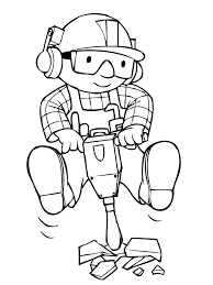 Bob The Builder Being Mengecor Road Coloring Pages For Kids Cjo Printable Bob The Builder Malvorlage Dinosaurier Bob Der Baumeister Ausmalbilder Schildkrote