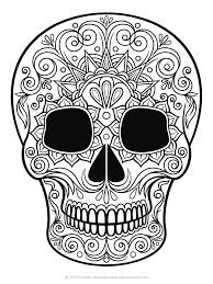 You can print or color them online at getdrawings.com for absolutely free. Sugar Skull Coloring Pages And Masks For Dia De Muertos