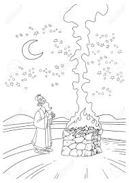 Abraham is tested bible coloring page here is a bible coloring page of abraham leading his son isaac up the mount to be sacrificed to the lord. Bible Coloring Pages Patriarch Offering A Sacrifice B111 Coloring Pages Building