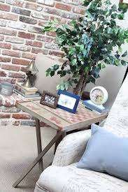 When i was carrying this folding card table through the consignment store, several other shoppers commented i picked up this table because i knew it would be the perfect candidate for a makeover. Easy Diy Tv Tray Table Makeover Just Measuring Up