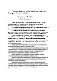„luceafarul este expresia desavârsita a geniului. Comentariu Trasaturile Prozei Romantice Sarmanul Dionis 113265 Graduo