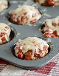 Italian Meatloaf Muffins Baked In Muffin Tin With Pasta Sauce And Mozzarella Italian Meatloaf Italian Meatloaf Muffins Recipes