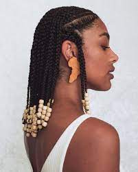 Shape Of Africa Modeled By Curlbellaa Selfluv Nvthese Stud Earrings Of The Shape Of Africa Are Natural Hair Styles Black Girl Braided Hairstyles Hair Styles